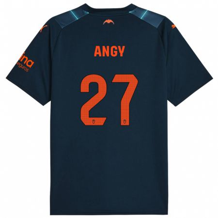 Kandiny Niño Camiseta Angy #27 Azul Marino 2ª Equipación 2023/24 La Camisa Chile