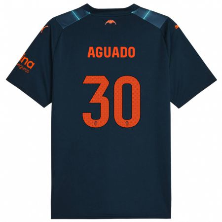 Kandiny Niño Camiseta Julia Aguado #30 Azul Marino 2ª Equipación 2023/24 La Camisa Chile