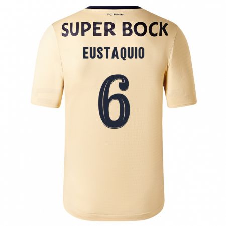 Kandiny Niño Camiseta Stephen Eustaquio #6 Beige-Dorado 2ª Equipación 2023/24 La Camisa Chile