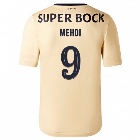 Kandiny Niño Camiseta Mehdi Taremi #9 Beige-Dorado 2ª Equipación 2023/24 La Camisa Chile
