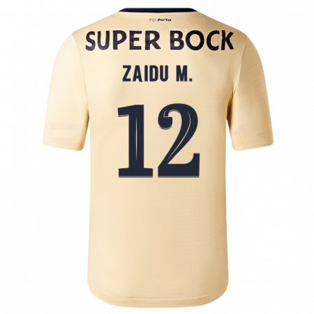 Kandiny Niño Camiseta Zaidu #12 Beige-Dorado 2ª Equipación 2023/24 La Camisa Chile