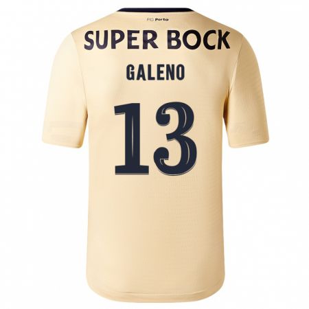 Kandiny Niño Camiseta Galeno #13 Beige-Dorado 2ª Equipación 2023/24 La Camisa Chile