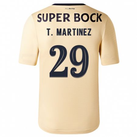 Kandiny Niño Camiseta Toni Martínez #29 Beige-Dorado 2ª Equipación 2023/24 La Camisa Chile