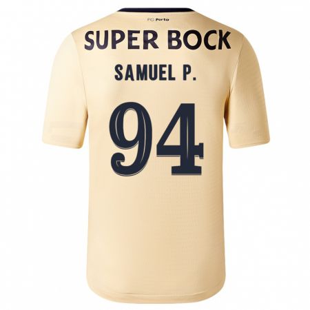 Kandiny Niño Camiseta Samuel #94 Beige-Dorado 2ª Equipación 2023/24 La Camisa Chile