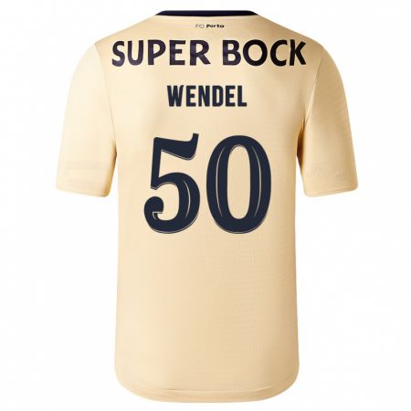 Kandiny Niño Camiseta Wendel #50 Beige-Dorado 2ª Equipación 2023/24 La Camisa Chile