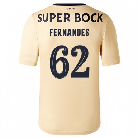 Kandiny Niño Camiseta Rodrigo Fernandes #62 Beige-Dorado 2ª Equipación 2023/24 La Camisa Chile