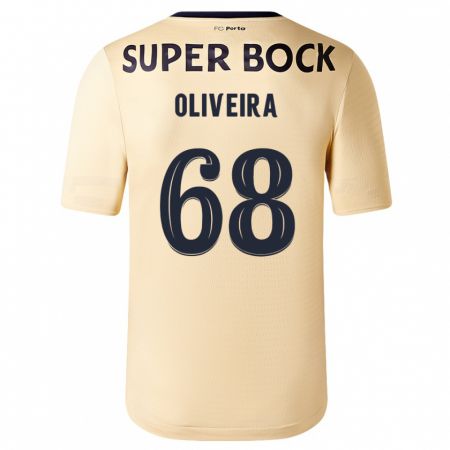 Kandiny Niño Camiseta André Oliveira #68 Beige-Dorado 2ª Equipación 2023/24 La Camisa Chile