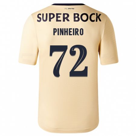 Kandiny Niño Camiseta Rodrigo Pinheiro #72 Beige-Dorado 2ª Equipación 2023/24 La Camisa Chile