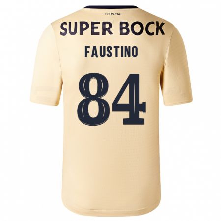 Kandiny Niño Camiseta Levi Faustino #84 Beige-Dorado 2ª Equipación 2023/24 La Camisa Chile