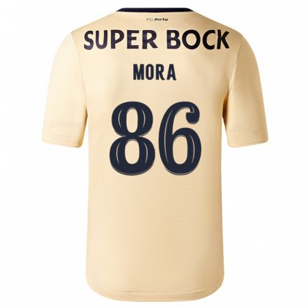 Kandiny Niño Camiseta Rodrigo Mora #86 Beige-Dorado 2ª Equipación 2023/24 La Camisa Chile