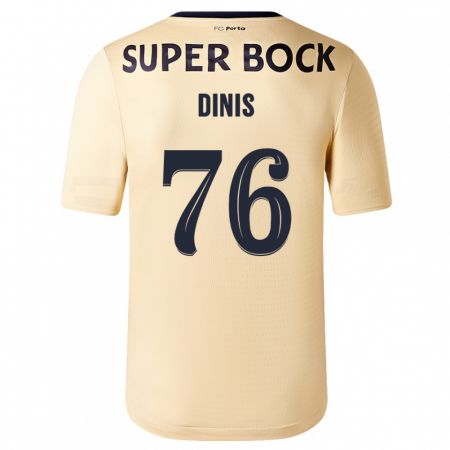 Kandiny Niño Camiseta Dinis #76 Beige-Dorado 2ª Equipación 2023/24 La Camisa Chile