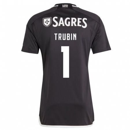 Kandiny Niño Camiseta Anatoliy Trubin #1 Negro 2ª Equipación 2023/24 La Camisa Chile
