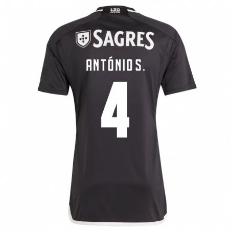 Kandiny Niño Camiseta António Silva #4 Negro 2ª Equipación 2023/24 La Camisa Chile