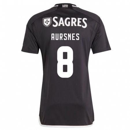 Kandiny Niño Camiseta Fredrik Aursnes #8 Negro 2ª Equipación 2023/24 La Camisa Chile