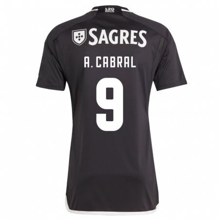 Kandiny Niño Camiseta Arthur Cabral #9 Negro 2ª Equipación 2023/24 La Camisa Chile