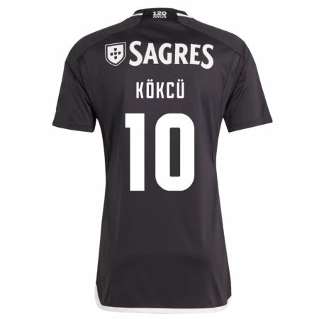Kandiny Niño Camiseta Orkun Kökcü #10 Negro 2ª Equipación 2023/24 La Camisa Chile