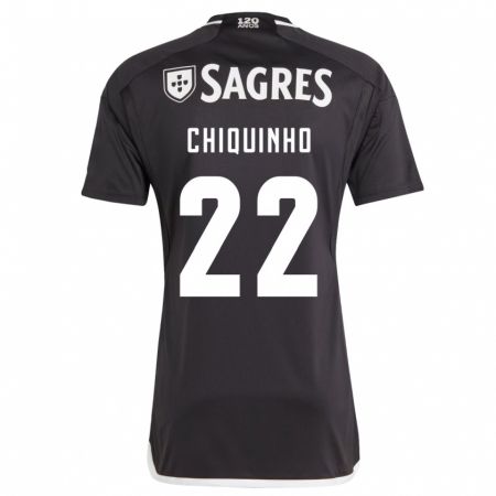 Kandiny Niño Camiseta Chiquinho #22 Negro 2ª Equipación 2023/24 La Camisa Chile