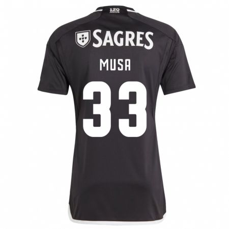 Kandiny Niño Camiseta Petar Musa #33 Negro 2ª Equipación 2023/24 La Camisa Chile