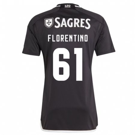 Kandiny Niño Camiseta Florentino #61 Negro 2ª Equipación 2023/24 La Camisa Chile