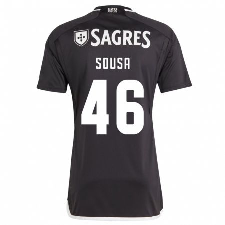Kandiny Niño Camiseta Gerson Sousa #46 Negro 2ª Equipación 2023/24 La Camisa Chile