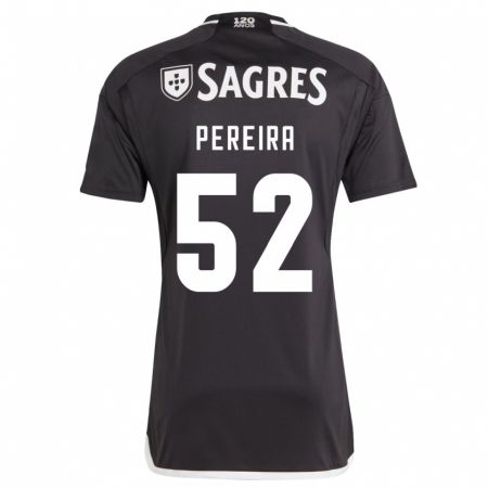 Kandiny Niño Camiseta Henrique Pereira #52 Negro 2ª Equipación 2023/24 La Camisa Chile