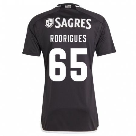 Kandiny Niño Camiseta Rafael Rodrigues #65 Negro 2ª Equipación 2023/24 La Camisa Chile