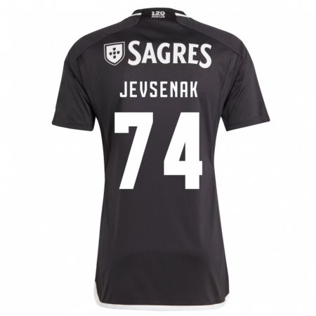 Kandiny Niño Camiseta Zan Jevsenak #74 Negro 2ª Equipación 2023/24 La Camisa Chile