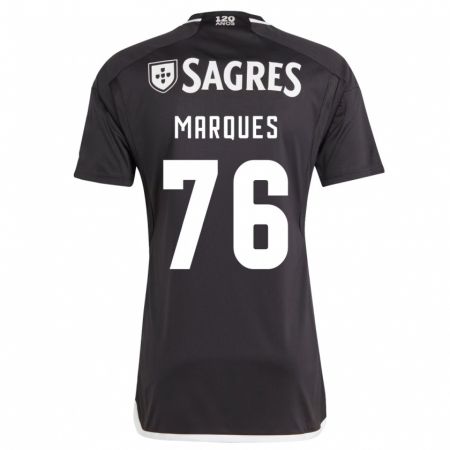 Kandiny Niño Camiseta Gustavo Marques #76 Negro 2ª Equipación 2023/24 La Camisa Chile