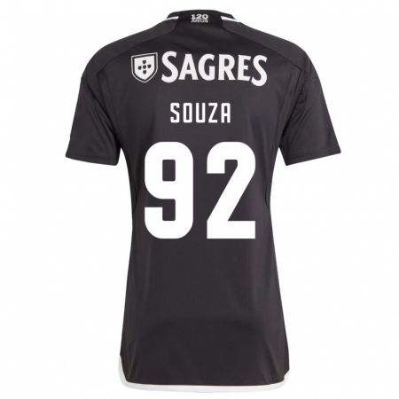 Kandiny Niño Camiseta Pedro Souza #92 Negro 2ª Equipación 2023/24 La Camisa Chile