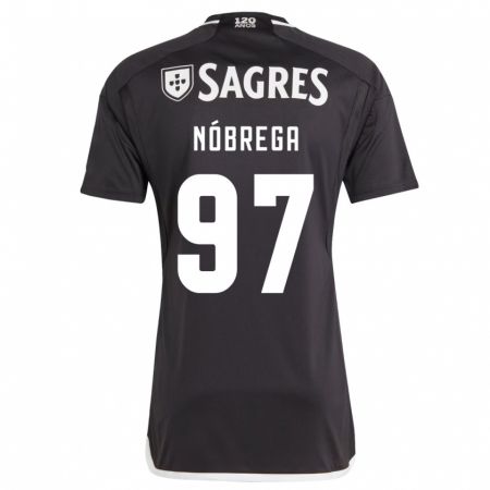 Kandiny Niño Camiseta Ricardo Nóbrega #97 Negro 2ª Equipación 2023/24 La Camisa Chile