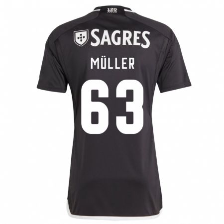 Kandiny Niño Camiseta José Müller #63 Negro 2ª Equipación 2023/24 La Camisa Chile