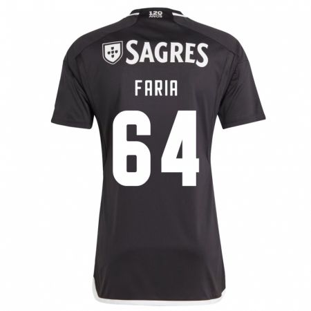 Kandiny Niño Camiseta Hugo Faria #64 Negro 2ª Equipación 2023/24 La Camisa Chile