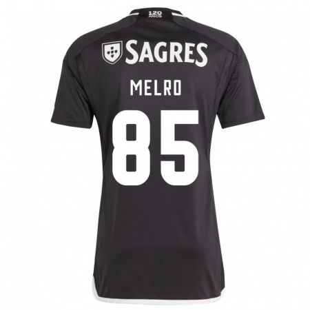 Kandiny Niño Camiseta José Melro #85 Negro 2ª Equipación 2023/24 La Camisa Chile