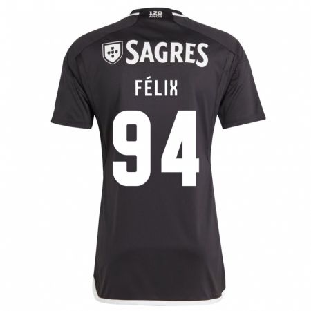 Kandiny Niño Camiseta Hugo Félix #94 Negro 2ª Equipación 2023/24 La Camisa Chile