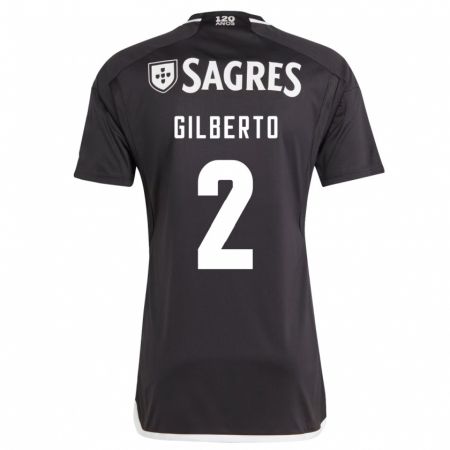 Kandiny Niño Camiseta Gilberto #2 Negro 2ª Equipación 2023/24 La Camisa Chile