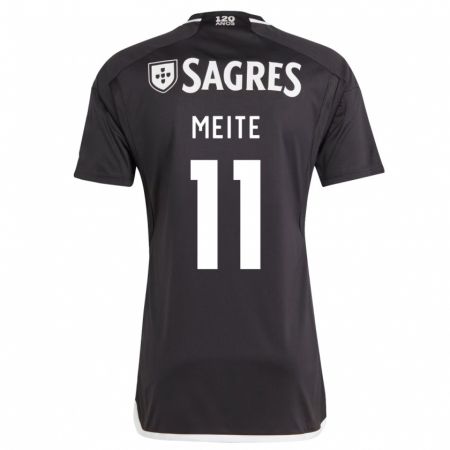 Kandiny Niño Camiseta Soualiho Meite #11 Negro 2ª Equipación 2023/24 La Camisa Chile