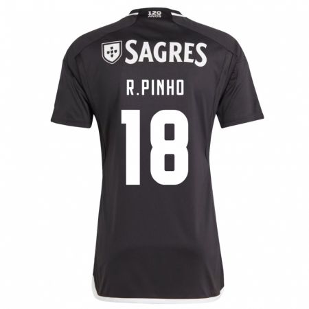 Kandiny Niño Camiseta Rodrigo Pinho #18 Negro 2ª Equipación 2023/24 La Camisa Chile