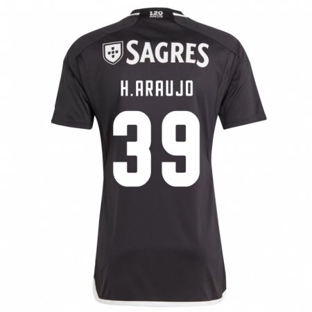 Kandiny Niño Camiseta Henrique Araujo #39 Negro 2ª Equipación 2023/24 La Camisa Chile