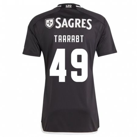 Kandiny Niño Camiseta Adel Taarabt #49 Negro 2ª Equipación 2023/24 La Camisa Chile