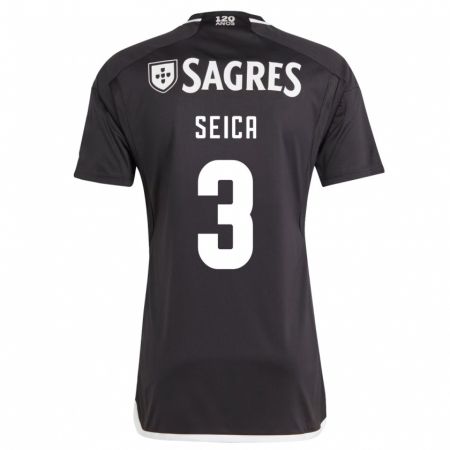 Kandiny Niño Camiseta Ana Seica #3 Negro 2ª Equipación 2023/24 La Camisa Chile