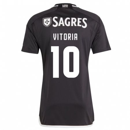 Kandiny Niño Camiseta Ana Vitoria #10 Negro 2ª Equipación 2023/24 La Camisa Chile