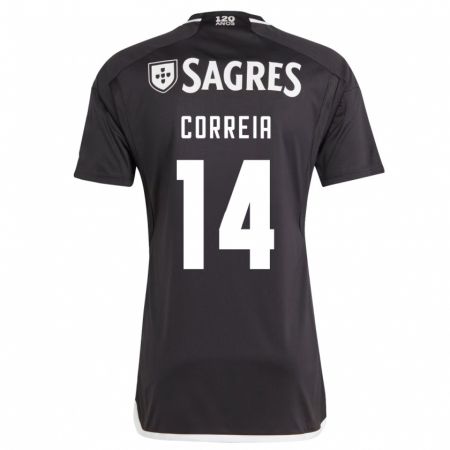 Kandiny Niño Camiseta Carolina Correia #14 Negro 2ª Equipación 2023/24 La Camisa Chile