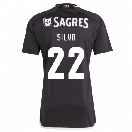 Kandiny Niño Camiseta Amelia Silva #22 Negro 2ª Equipación 2023/24 La Camisa Chile