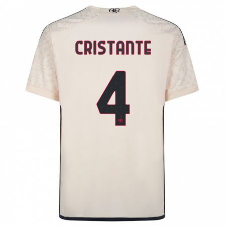 Kandiny Niño Camiseta Bryan Cristante #4 Blanquecino 2ª Equipación 2023/24 La Camisa Chile