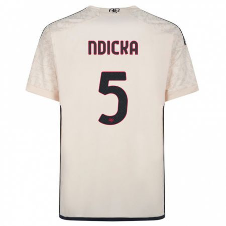 Kandiny Niño Camiseta Evan Ndicka #5 Blanquecino 2ª Equipación 2023/24 La Camisa Chile
