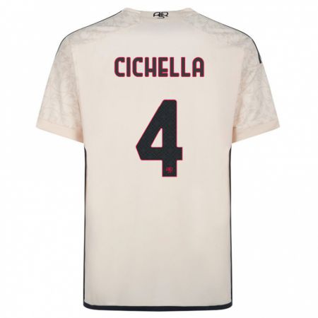Kandiny Niño Camiseta Matteo Cichella #4 Blanquecino 2ª Equipación 2023/24 La Camisa Chile