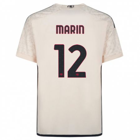 Kandiny Niño Camiseta Renato Marin #12 Blanquecino 2ª Equipación 2023/24 La Camisa Chile