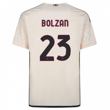 Kandiny Niño Camiseta Alessandro Bolzan #23 Blanquecino 2ª Equipación 2023/24 La Camisa Chile