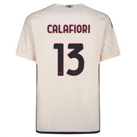 Kandiny Niño Camiseta Riccardo Calafiori #13 Blanquecino 2ª Equipación 2023/24 La Camisa Chile