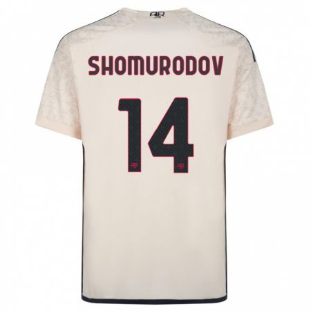 Kandiny Niño Camiseta Eldor Shomurodov #14 Blanquecino 2ª Equipación 2023/24 La Camisa Chile